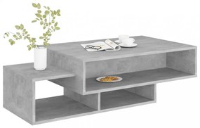 betonszürke szerelt fa dohányzóasztal 105 x 55 x 32 cm