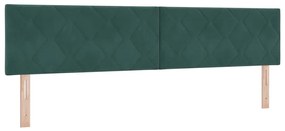 LED Fejtámla LED -es lámpákkal Sötétzöld 200 cm Bársony