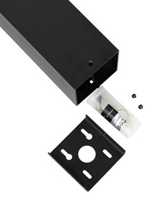 Álló kültéri lámpa fekete füstös búrával 30 cm - Denmark