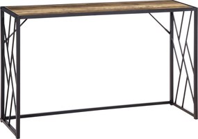 HOMCOM Konzolasztal, Fém Lábas Oldalasztal, 120 x 35 x 75 cm, Ipari Stílusú Előtér Asztal, Kislakásra, Bejárathoz, Előszobába, Nappaliba, Hálószobába,