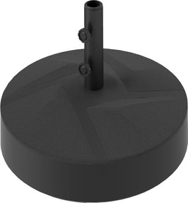 Outsunny Napernyő Állvány 30 kg-ig tölthető, Kerek Napernyő Tartó, Napernyő Súly, 36/38/48mm Átmérőjű Rúdhoz, Balkonra, Teraszra, Kertbe, Fekete | Aos