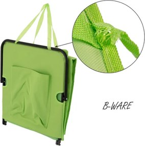 Párnázott strandszőnyeg háttámlával zöld összecsukható