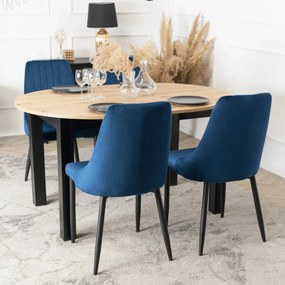 Szék sötétkék bársony kivitelben. BARI