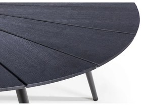 Marienlist fekete ovális kerti asztal artwood asztallappal, 190 x 115 cm - Bonami Selection