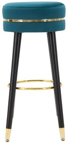 Türkiz kárpitozott bárszék (ülésmagasság 74 cm) Paris – Mauro Ferretti