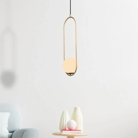 Arch aranyszínű függőlámpa, magasság 146 cm - Squid Lighting