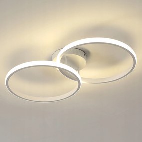 Lampa Sufitowa Plafon Led Ring Biały Nowoczesna Do Salonu 4500K 4100LM 36W