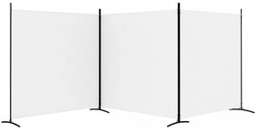2 paneles fehér szövet térelválasztó 525x180 cm