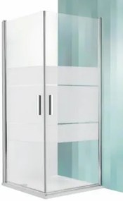 Roltechnik Tower Line TCO1 aszimmetrikus dupla nyílóajtó zuhanykabin 100X110, ezüst profillal, transparent üveggel