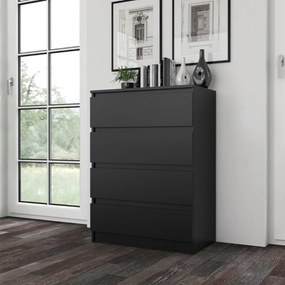 Baltrum M4 fiókos szekrény, 70x97x40 cm, fekete