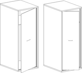 Aldabra Mediolan M-2 gardróbszekrény, hikora fa