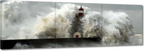 Vászonkép 60x20 Világítótorony Vihar