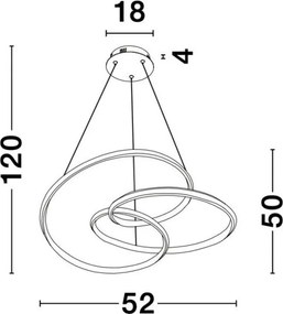 Függeszték Fekete MENTON NOVA LUCE 9147112