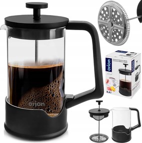 Dugattyús kávéfőző kancsó dugattyús tea-gyógynövény szűrővel 400 ml