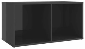 4 db magasfényű szürke szerelt fa TV-szekrény 72 x 35 x 36,5 cm