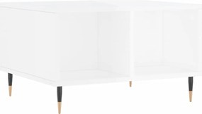 vidaXL magasfényű fehér szerelt fa dohányzóasztal 60 x 50 x 36,5 cm