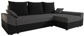 Sarok ülőgarnitúra Dusk L (szürke + fekete) (J). 1057007