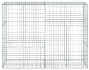 horganyzott vas gabion kosár fedéllel 200 x 50 x 150 cm