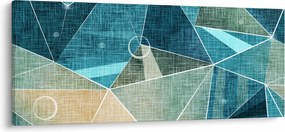 Kép - Türkiz absztrakció (120x50 cm)