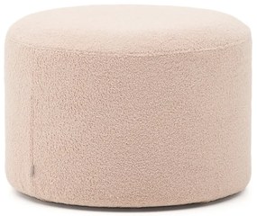 Világos rózsaszín buklé puff Kaeli – Kave Home