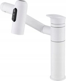 Fürdőszobai Mosdó Csaptelep Függőleges Mozgatható Forgatható Perlátor Fehér Evg