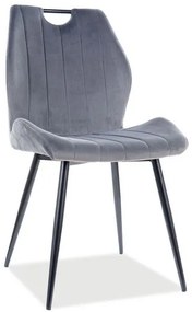 Arco Velvet étkezőszék, szürke / fekete