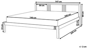Franciaágy 140 cm VALLES (ágyráccsal) (fehér). 1007546