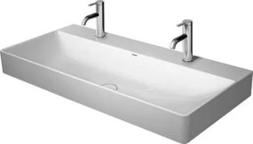 Duravit DuraSquare dupla mosdó 100x47 cm fehér színben két nyílás a csaptelep számára 2353100043