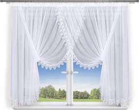 Kész Függöny 400x125,FÁTYOL,KENDŐRE Húzható,gipiura 8CM Csengő