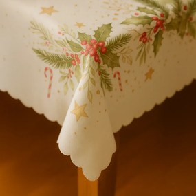 Karácsonyi terítő WINTER TABLE 140x220 cm, fehér