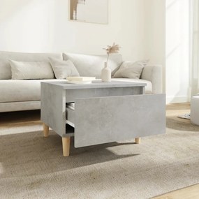 betonszürke szerelt fa dohányzóasztal 90x49x45 cm