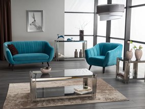 Kétszemélyes kanapé, bézs/wenge ELITE 2 VELVET