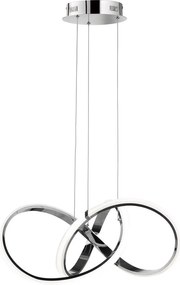 COSMOLIGHT P01670CH TOKYO Modern Led Függesztett Lámpa Fehér, Króm LED IP20