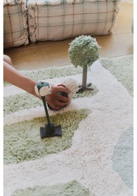 Zöld-krémszínű pamut gyerek játszószőnyeg 90x130 cm Hyde Park – Lorena Canals