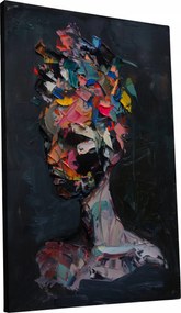 Vászonkép Modern Színes divatos Nő otthon nappali szoba 40x60