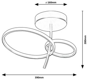 Rabalux 71296 - LED Csillár rúdon EMILION LED/24W/230V