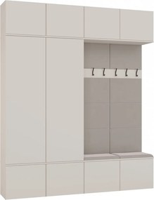 HAGA IV 2SZ2W előszobafal, 200x238x35 cm, kasmír