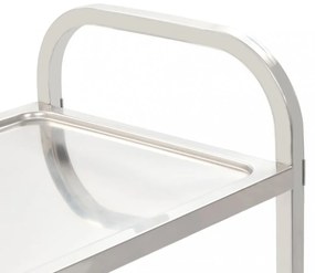4 szintes rozsdamentes acél zsúrkocsi 107 x 55 x 125 cm