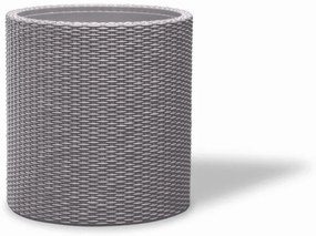 Keter Cylinder M virágcserép Silver Grey
