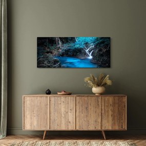 Kép - Varázslatos éjszaka egy trópusi erdőben (120x50 cm)