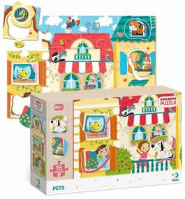 Dodo puzzle kirakós házi kedvencekkel, 18 db