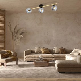 Emibig modern mennyezeti lámpa splendi fekete grafit arany emi1246/3
