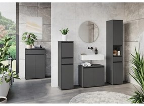 Antracitszürke fürdőszoba bútor szett Lemont – Germania