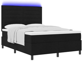Rugós Ágy Matraccal és LED - Fekete - 160 x 200 cm - Szövet