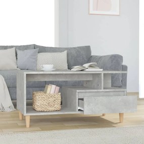 Betonszürke szerelt fa dohányzóasztal 90x49x45 cm