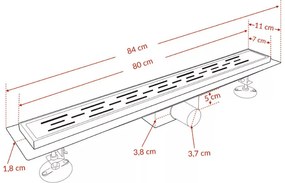 Flow zuhanyfolyóka 80 fekete