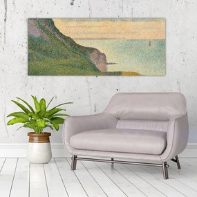 Kép - Georges Seurat, Seascape at Port-en-Bessin, Normandy, reprodukciók (120x50 cm)