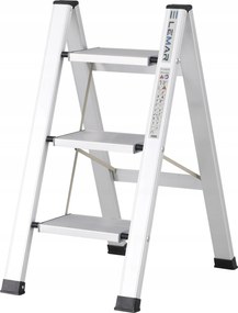 Háztartási létra 3 lépcsős alumínium összecsukható Slim Space-X Lemar 040103