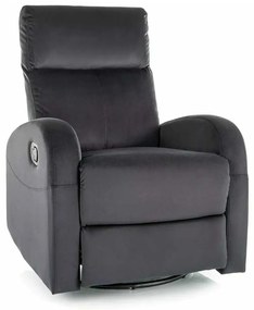 Olimp Velvet állítható fotel, fekete