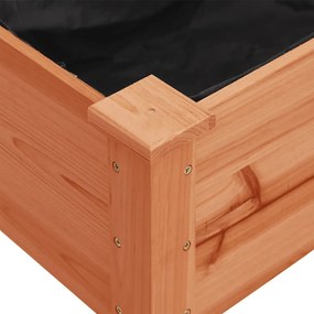 barna tömör fenyőfa kerekes ültetőláda béléssel 71 x 37 x 80 cm